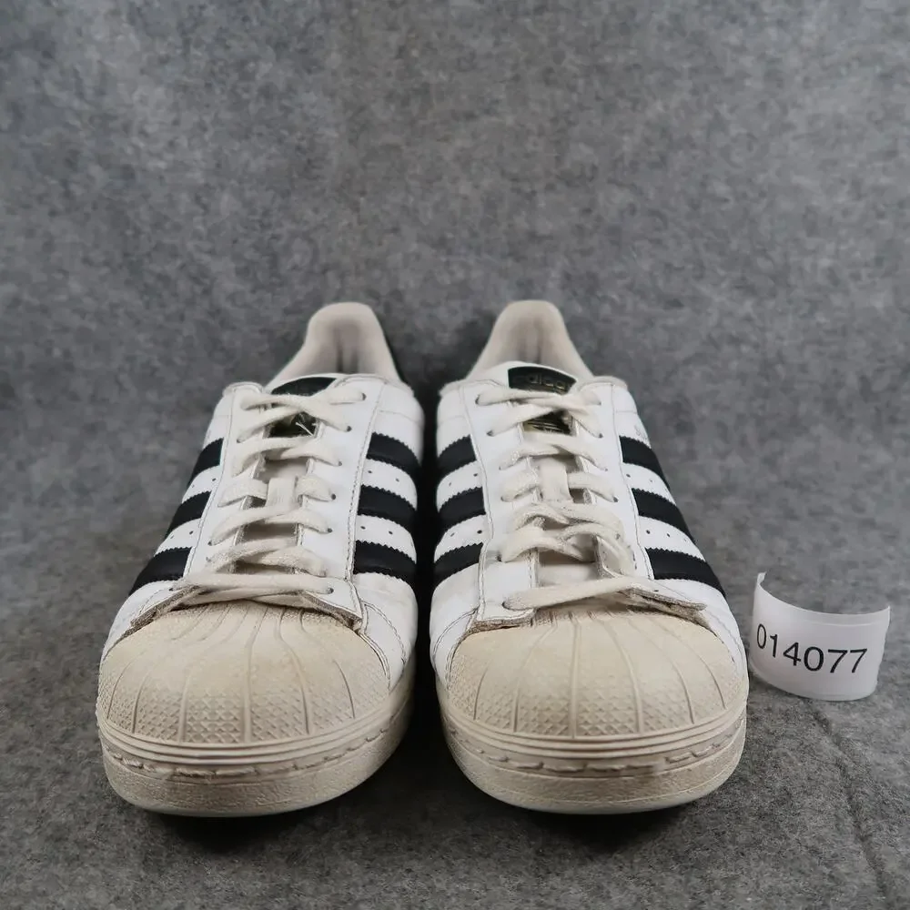 Adidas Shoes Mens 7.5 Superstar Sneakers Casual Lace Up Trainer Lifestyle White